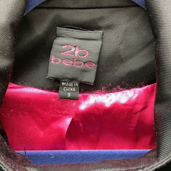 2b Bebe Polyester black button jacket - Picture 2 of 7